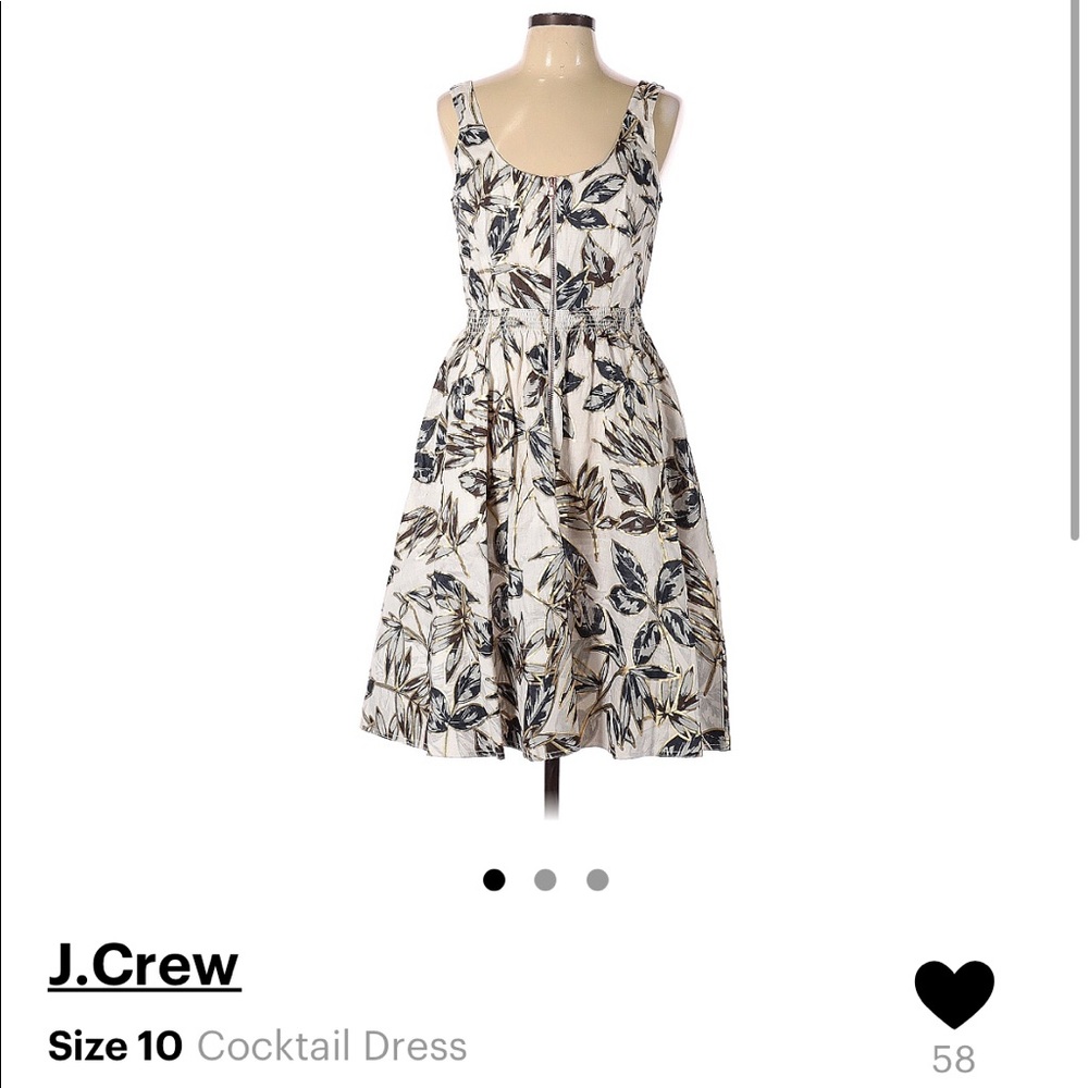 J. Crew Floral Neutral Cocktail Dress